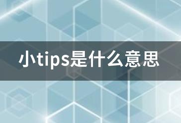 一个小tips是啥意思