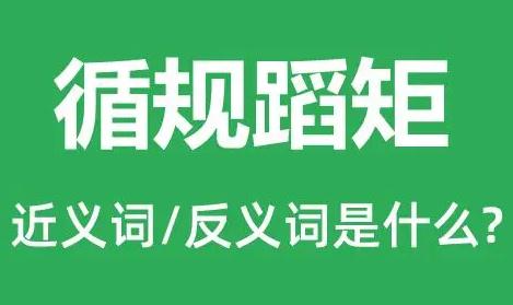 循规蹈矩的反义词