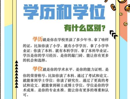 学历和学位一样吗,到底有啥区别?